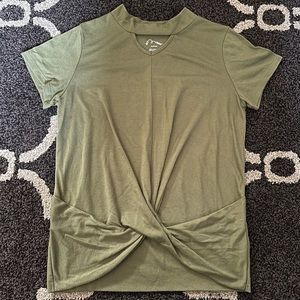 Girls XL Art Class Green Top